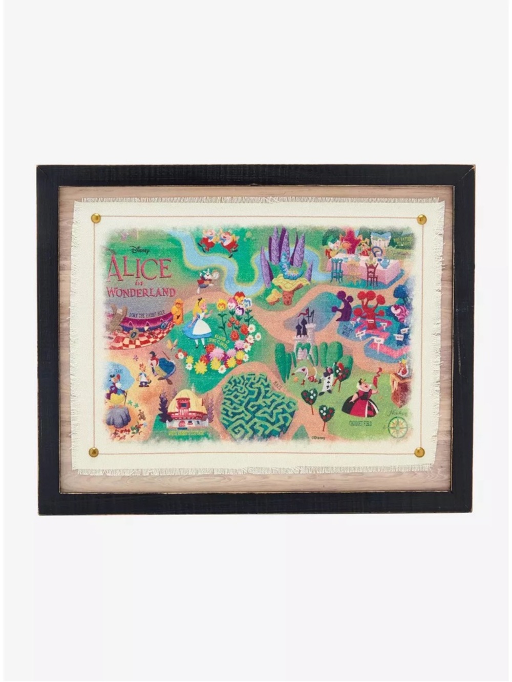 Disney Alice In Wonderland Map Framed Wall Art